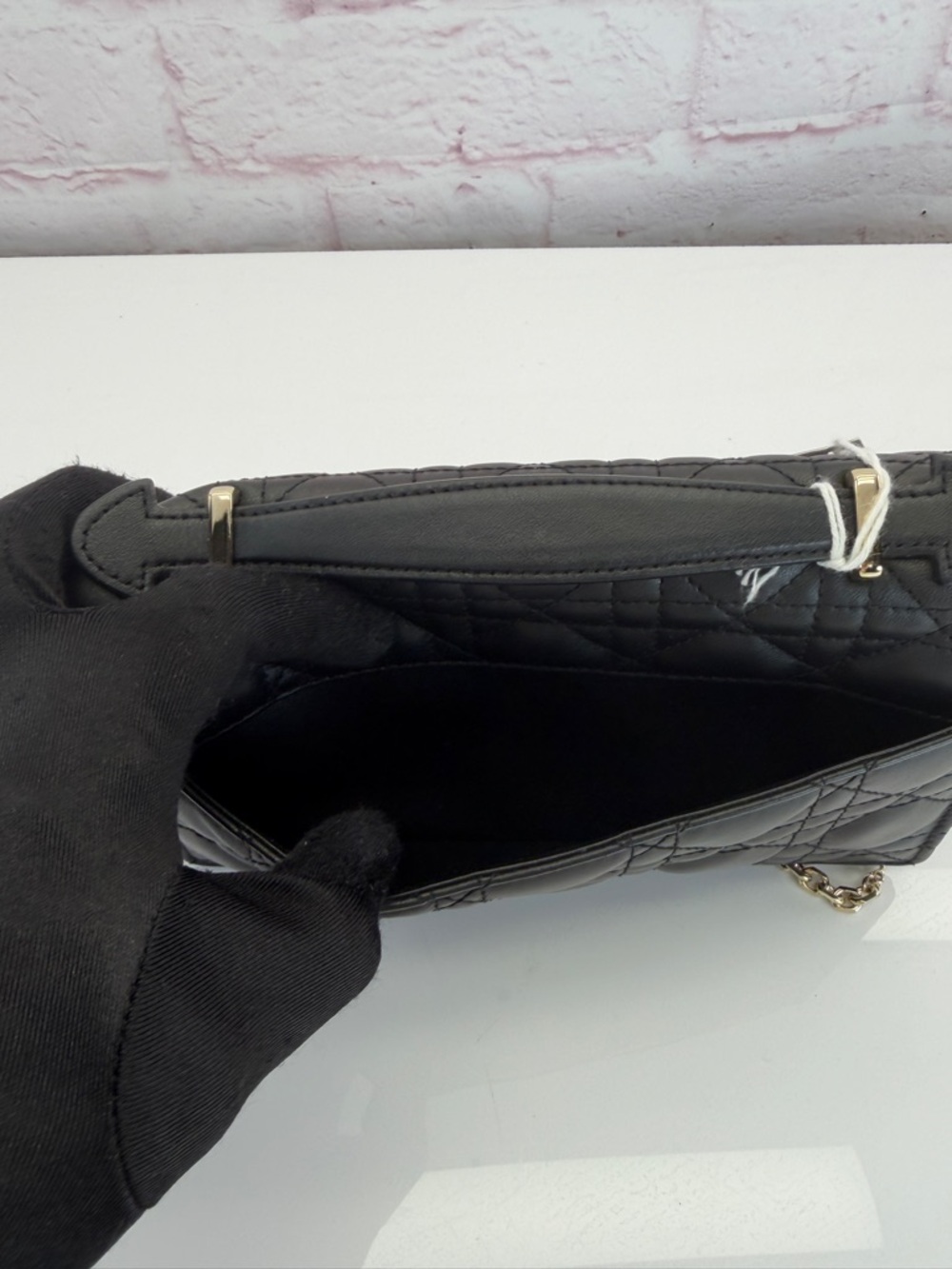 Dior My Dior Mini Black Quilted Cannage Lambskin Shoulder Bag - Picture 9 of 16